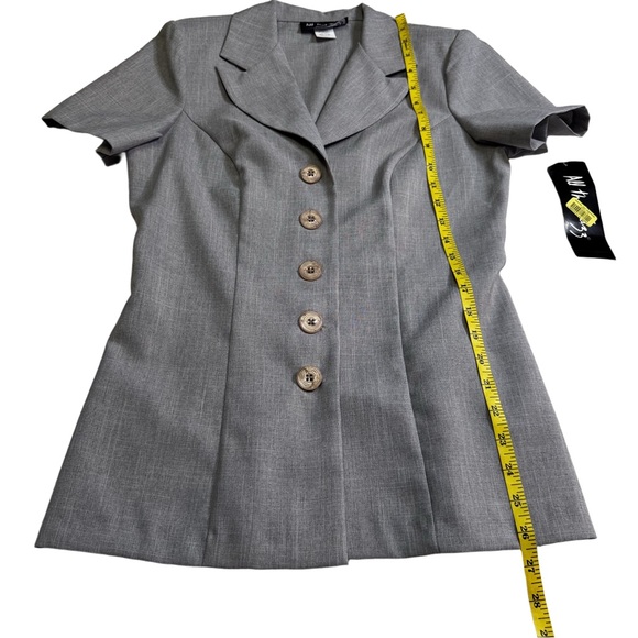 All That Jazz Gray 2 Piece Dress Set Size 9/10 Floral Embroidery on Dress NWT - Picture 10 of 17